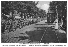 Tilsit, Stadt, Stadtkreis Tilsit Hohe Straße  Tilsit, Erster Weltkrieg, russische Besetzung und Befreiung 1914