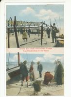 Cranz Kr. Samland, Ort, Kreis Samland Cranz,  Flundernfang in der Ostsee Kurische Nehrung, Fischerei
