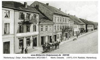 Wartenburg Kr. Allenstein, Stadt, Kreis Allenstein  