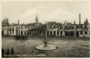 Hohenstein Kr. Osterode, Stadt, Kreis Osterode Hohenstein i. Ostpr., Kriegszerstörungen VII Erster Weltkrieg