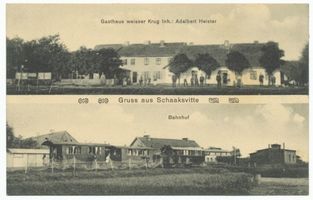 Schaaksvitte, Kreis Samland Schaaksvitte, Gasthaus  Weißer Krug  