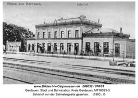 Gerdauen, Stadt und Bahnstation, Kreis Gerdauen 