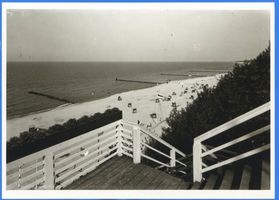 Neukuhren, Kreis Samland Neukuhren, Blick von der Strandtreppe II Нойкурен, вид с лестницы к пляжу, II