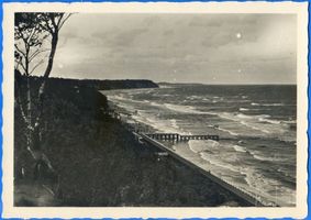 Rauschen Kr. Samland, Kreis Samland Rauschen Kr. Samland, Blick auf die Strandpromenade Rauschen, Strand