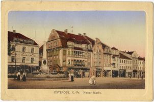 Osterode (Ostpr.), Kreis Osterode Osterode (Ostpr.), Neuer Markt mit Dreikaiserbrunnen III Остероде (Вост. Пр.), Новый рынок с фонтаном «Трёх императоров», III