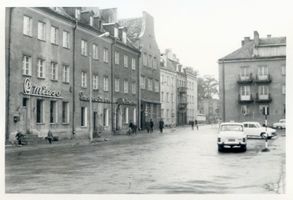 Mohrungen, Stadt, Kreis Mohrungen Markt Mohrungen, Marktplatz mit Blick in die Breite Straße 