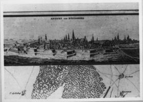 Königsberg (Pr.), Stadtkreis Königsberg Königsberg, Ansicht von Königsberg, Historischer Kupferstich (?) 