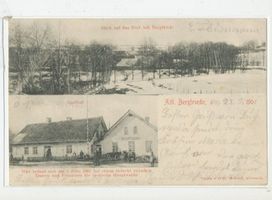 Adlig Bergfriede, Kreis Osterode Adlig Bergfriede, Ortsansicht, Gasthof Адлиг-Бергфриде, вид местности, постоялый двор