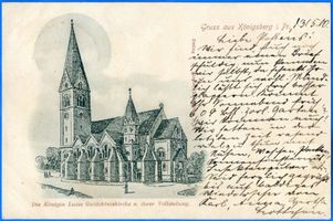Königsberg (Pr.), Stadtkreis Königsberg Lawsker Allee Königsberg (Pr.), Königin Luise Gedächtniskirche nach Vollendung Königsberg, Königin-Luise-Gedächtniskirche