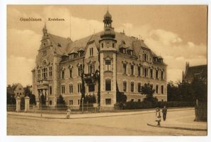 Gumbinnen, Stadt, Kreis Gumbinnen Hindenburgstraße (fr. Lindenstraße) Gumbinnen, Kreishaus II Гумбиннен, здание уездного управления, II