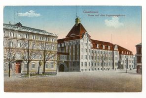 Gumbinnen, Stadt, Kreis Gumbinnen Königsplatz Gumbinnen, Neues und altes Regierungsgebäude Гумбиннен, новое и старое здания правительства