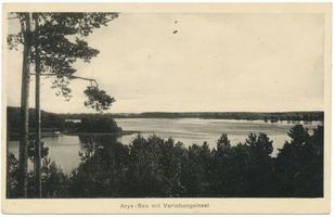 Arys, Kreis Johannisburg Arys, Arys-See mit Verlobungsinsel III Арыс, озеро Арыс с островом Помолвки, III