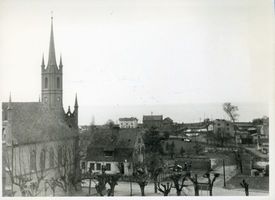 Frauenburg, Kreis Braunsberg Frauenburg, Blick auf den Hafen und das Frische Haff II Фрауэнбург, вид на порт и Фришес-Хафф, II
