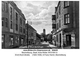 Bischofsburg, Stadt, Kreis Rößel Erich-Koch-Straße (fr. Langgasse)