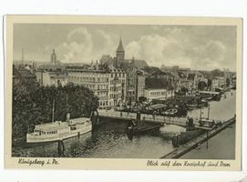 Königsberg (Pr.), Stadtkreis Königsberg Königsberg, Blick auf den Kneiphof und den Dom Königsberg, Stadtteil Kneiphof