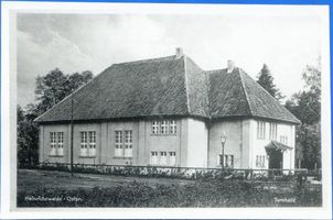 Heinrichswalde Kr. Elchniederung, Kreis Elchniederung Heinrichswalde Kr. Elchniederung, Turnhalle II Elchniederung, Ksp. Heinrichswalde, Schulen, Lehrer, Schüler, Kindergärten