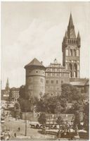 Königsberg (Pr.), Stadtkreis Königsberg Kaiser-Wilhelm-Platz Königsberg, Kaiser-Wilhelm-Platz, Blick auf das Schloß Königsberg, Schloß