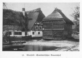 Kleefeld, Kreis Braunsberg Kleefeld, Ermländischer Bauernhof Königsberg, Dom