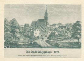 Schippenbeil, Kreis Bartenstein Schippenbeil, Pfarrkirche, Holzschnitt 