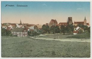 Allenstein, Stadtkreis Allenstein Allenstein, Ortsansicht, Schloss, Jakobikirche Алленштайн, вид местечка, замок, церковь Св. Якова