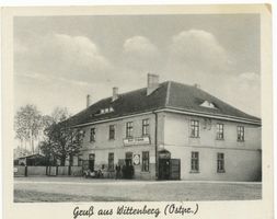 Wittenberg Kr. Preußisch Eylau, Kreis Preußisch Eylau Wittenberg Kr. Preußisch Eylau, Gasthaus Emil Krause Виттенберг, район Прейсиш-Эйлау, трактир Эмиля Краузе
