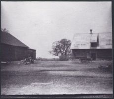 Landkeim Kr.Samland, Kreis Samland Landkeim Kr. Samland, Gutshof, rechts Jungviehstall, links Scheune 
