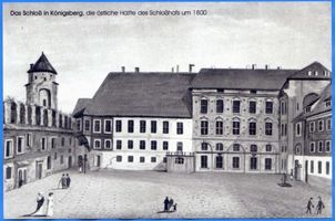 Königsberg (Pr.), Stadtkreis Königsberg Königsberg (Pr.), Schloß, Östliche Hälfte des Schloßhofes um 1800 Königsberg, Schloß