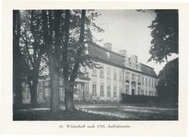 Wildenhoff, Gut mit Försterei, Schloß und Ziegelei, Kreis Preußisch Eylau Wildenhoff, Schloss, Auffahrtseite 