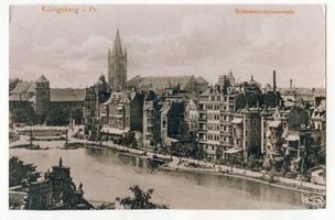 Königsberg (Pr.), Stadtkreis Königsberg Königsberg (Pr.), Schloßteichpromenade mit Blick auf das Schloß II Königsberg, Schloßteich