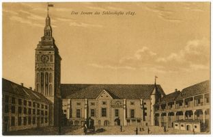 Königsberg (Pr.), Stadtkreis Königsberg Königsberg (Pr.), Das Innere des Schloßhofes, Zeichnung Königsberg, Schloß
