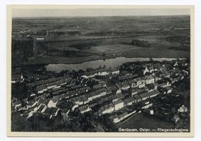 Gerdauen, Stadt und Bahnstation, Kreis Gerdauen Gerdauen, Luftbild II 