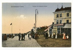 Cranz Kr. Samland, Ort, Kreis Samland Cranz Kr. Samland, Corso mit Strandhotel Кранц, Самбия, Корсо с пляжным отелем