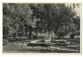 Gumbinnen, Stadt, Kreis Gumbinnen Hindenburgstraße (fr. Lindenstraße) Gumbinnen, Anlagen mit Springbrunnen Гумбиннен, скверы с фонтаном