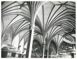 Marienburg, Westpr., Kreis Marienburg Marienburg i. Westpr., Mittelschloß, Meisters großer Remter, Deckenkonstruktion II Marienburg, Schloß, Innenräume