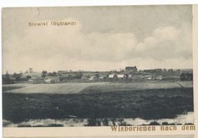 Grenzhöhe, Kreis Schloßberg Wisborienen nach dem Russeneinfall, Blick nach Slowiki, Russland 