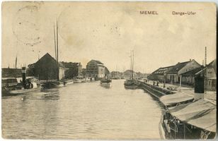 Memel, Stadt, Stadtkreis Memel Memel, Dampferanlegestelle und alte Reismühle IV 