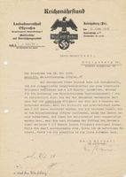 Königsberg (Pr.), Stadtkreis Königsberg Junkerstraße 10 Königsberg (Pr.), Landesbauernschaft Ostpreußen, Zulassung zum Meisterlehrgang Кёнигсберг (Пр.), Земельное крестьянское объединение Восточной Пруссии, допуск к мастерскому курсу