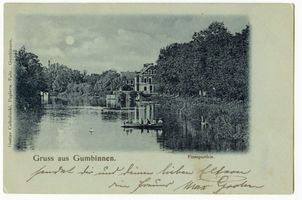 Gumbinnen, Stadt, Kreis Gumbinnen Gumbinnen, Flußpartie 