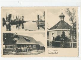 Inse, Ort, Kreis Elchniederung Inse, Fischerhafen, Jugendherberge, Kirche 