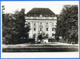 Königsberg (Pr.), Stadtkreis Königsberg Hansaring Königsberg (Pr.), Amtsgericht mit Auerochsen-Gruppe Кёнигсберг (Пр.), участковый суд со скульптурной группой туров