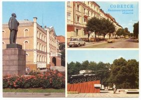 Tilsit, Stadt, Stadtkreis Tilsit Tilsit - Sowjetsk, Drei Ansichten 