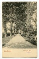 Gumbinnen, Stadt, Kreis Gumbinnen Gumbinnen, Gehweg am Fluß Гумбиннен, тропа вдоль реки