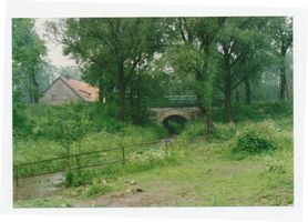 Hanffen, Kreis Lötzen Hanffen, Brücke über den Hilscher-Fließ, Straße Lötzen-Arys 