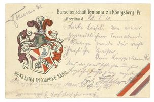 Königsberg (Pr.), Stadtkreis Königsberg Königsberg (Pr.), Karte der Burschenschaft Teutonia Königsberg, Studentenverbindungen, Korporationen