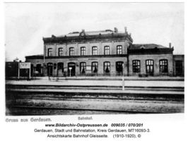 Gerdauen, Stadt und Bahnstation, Kreis Gerdauen 