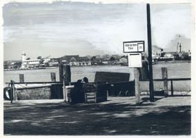 Memel, Stadt, Stadtkreis Memel Memel, Hafen, Anlegestelle der Sandkrugfähre Memel, Hafenmotive