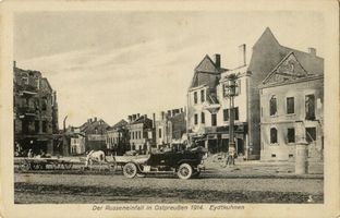Eydtkau, Kreis Ebenrode Eydtkuhnen, Zerstörte Häuser IV Eydtkuhnen, 1. Weltkrieg