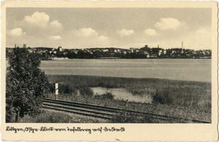 Lötzen, Stadt, Kreis Lötzen Lötzen, Blick vom Tafelberg auf die Stadt und den Löwentinsee 