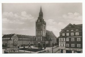 Lyck, Stadt, Kreis Lyck Lyck, Evangelische Kirche und Kriegerdenkmal III Lyck, Evangelische Kirche