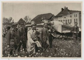 Königsberg (Pr.), Stadtkreis Königsberg Königsberg, Minister Goebbels auf dem  Flugplatz Königsberg, Flughafen Devau
